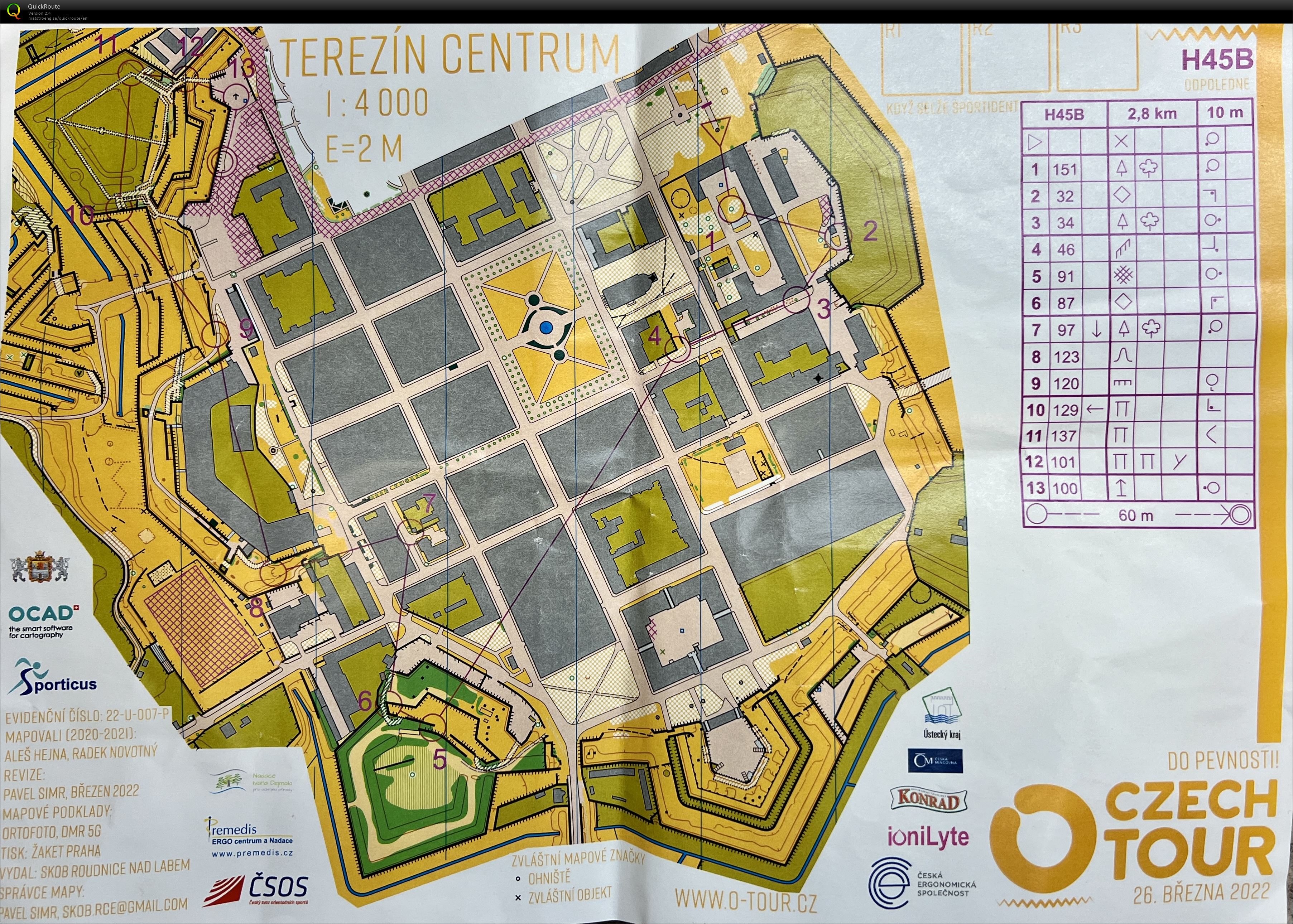 Terezín centrum O-Tour E2 (26.03.2022)