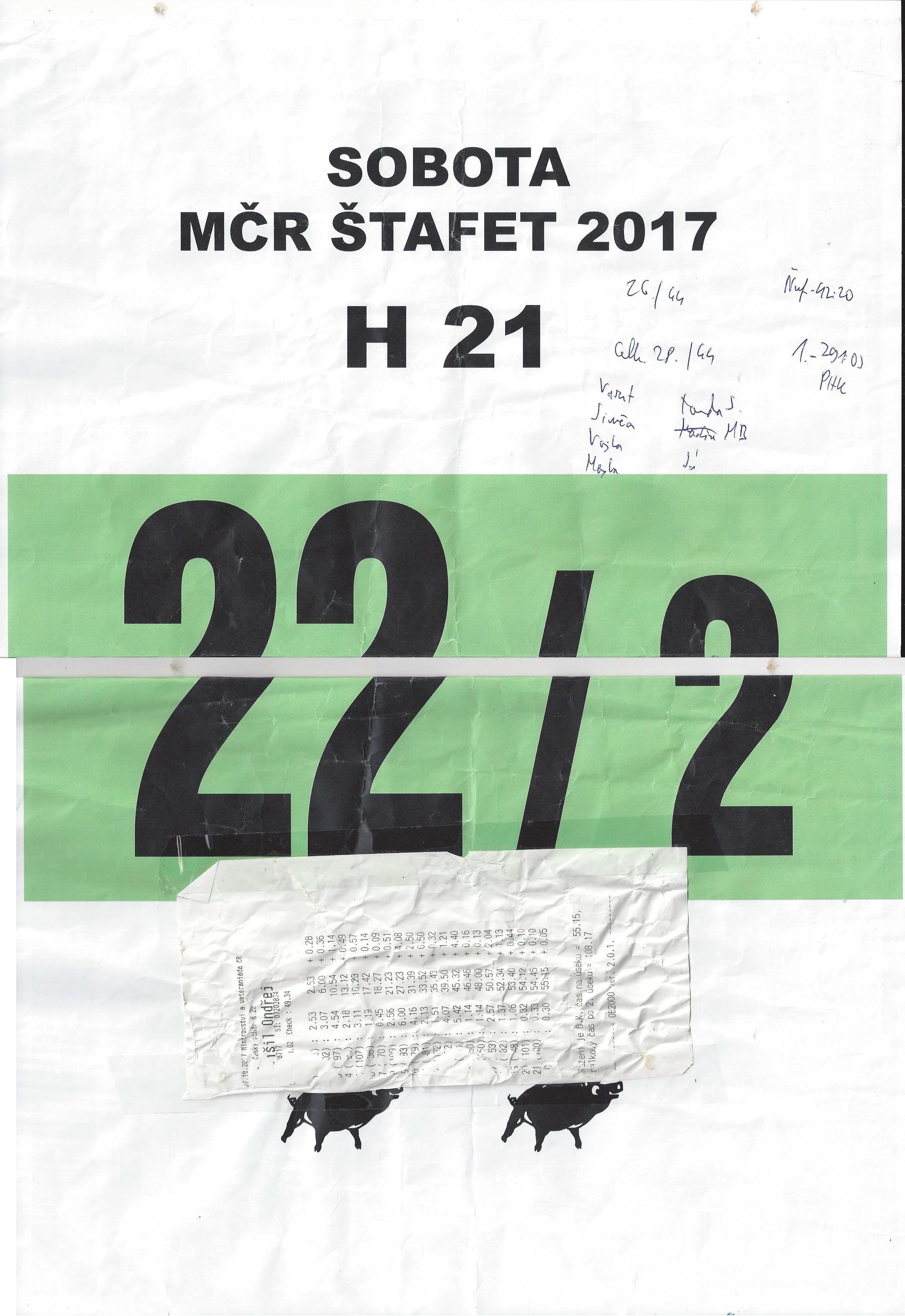 MČR štafet 2017 (2017-10-07)