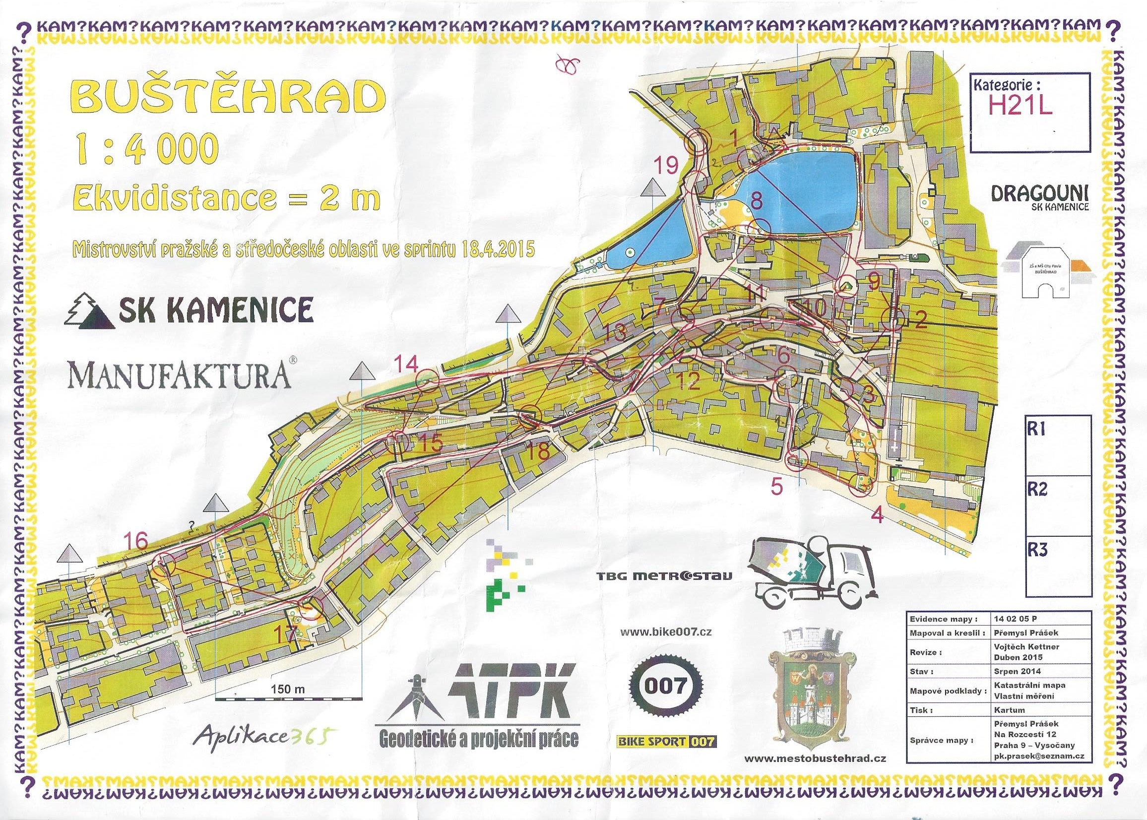 Mistrovstvá oblasti ve sprintu Buštěhrad - H21L (18.04.2015)