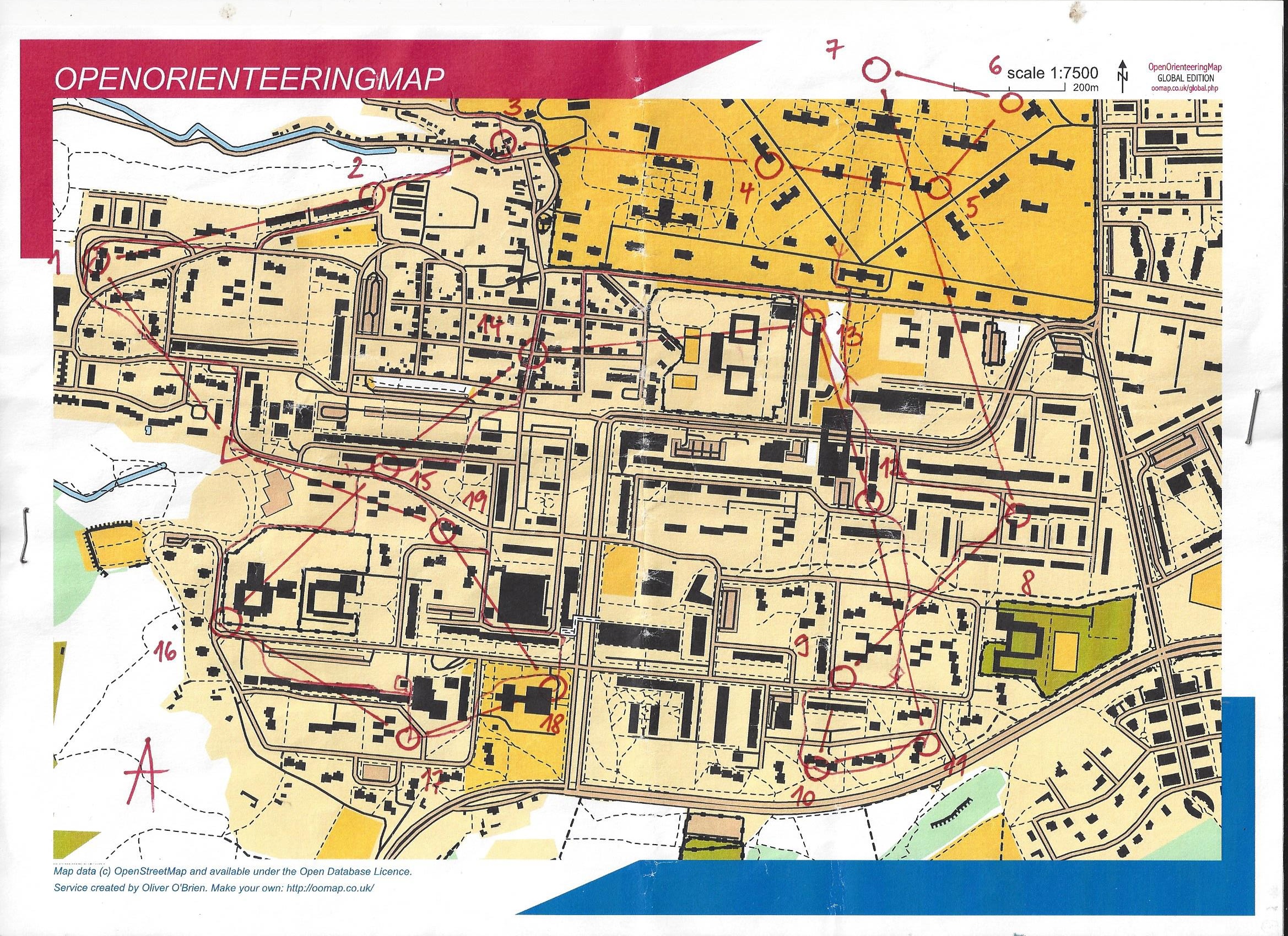 Trénink Bohnice - mapa 1 (03.04.2014)