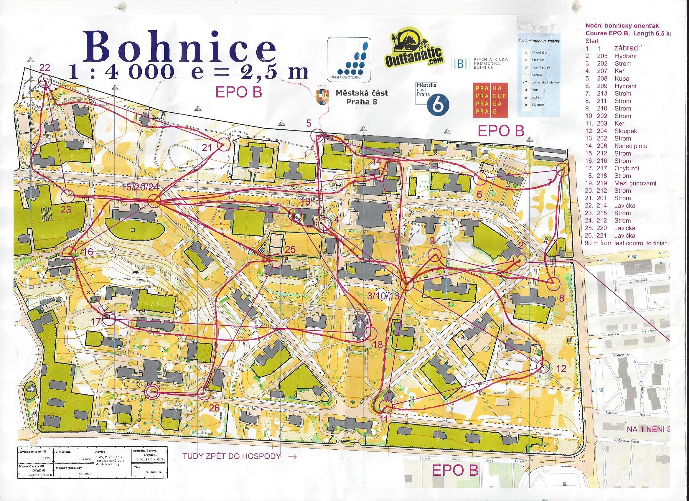 EPO OB Bohnice - B / mapa 2 (20-10-2015)